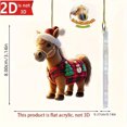 thumbnail image 3 of Christmas Horse Ornaments Christmas Tree Hanging Decorations Wooden Horse Decorations Vintage Animal Hanging Ornaments Western Theme Party Decor for Xmas Tree Home Decor（ABCD), 3 of 5