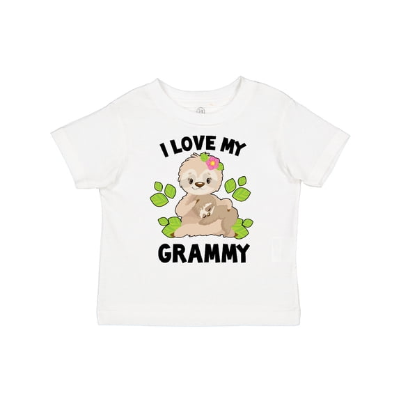 Inktastic Cute Sloth I Love My Grammy with Green Leaves Boys or Girls Toddler T-Shirt