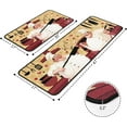 thumbnail image 2 of Chef Kitchen Rugs and Mats Non-Skid Washable for Floor, Red Fat Chef Kitchen Decor and Accessories Kitchen Mat Set of 2, 17"x30"+17"x47", 2 of 6