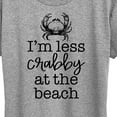 thumbnail image 3 of Instant Message - Less Crabby At The Beach - Women's Short Sleeve Graphic T-Shirt, 3 of 6