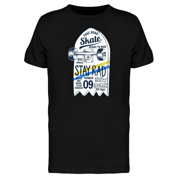 Free Road Skateboard Drawing T-Shirt Men -Image by Shutterstock, Male 3X-Large