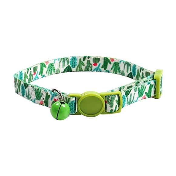 Soft Knit Pet Collar with Breakaway Buckle Comfortable Necklace for Cats Indoor Outdoor Polyester Material