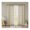 Beige Gold Polyester, variant on Fretwork Print Grommet Top Window Curtain Panel(Only 1 Pc Panel)