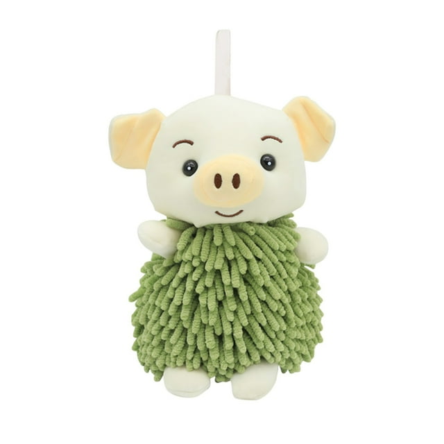 TIELUTT Cartoon Baby Pig Sheniel Hand Wiping Doll Functional Animal Themed Absorbent Hand Bathroom Decorations Bathroom Rugs Set Large Bath Towels Towel Racks for Bathroom Wall Mounted Beach Towels f