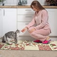 thumbnail image 3 of Pioneer Flower Floral Print Pattern Kitchen Rugs Sets Of 2,Anti Fatigue Kitchen Mat Rugs Non Slip Washable,Decorative Kitchen Floor Mats for Kitchen,Sink,Laundry,17"x30"+17"x47", 3 of 7