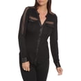 thumbnail image 1 of Lady Dutch Long Sleeve Black Shirt With Contrast Cuffs, 1 of 2