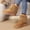 B-Brown, variant on Women's Faux fur Boot Furry Fluffy Short Snow Boot Mid-Calf Boots Warm Comfortable Outdoor Flat Shoes