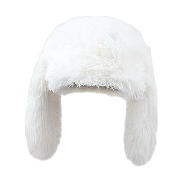 Gorro de felpa con orejas largas, de animales de dibujos animados, gorro cálido a la moda, gorro para acampar, senderismo, festivales, patinaje ,