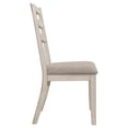 thumbnail image 6 of Maklaine 19" Farmhouse Fabric Padded Seat Side Chair in Khaki (Set of 2), 6 of 13