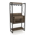 thumbnail image 4 of 24/7 Shop At Home Bagare Metal and Wood Baker's Rack, Reclaimed Oak, 4 of 12