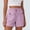 Shorts for Women Summer-Purple, variant on Guieoi Shorts for Women Plus Size Solid-Color Drawstring Pleated Button-Front Cotton-Linen Pocket Casual Capri Pants Black 0 S