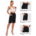 thumbnail image 4 of SPECIAL MAGIC Women’s Cotton Bermuda Sweat Shorts 10" Knee-Length Athletic Shorts with Pockets for Workout Lounge Sports, 4 of 7