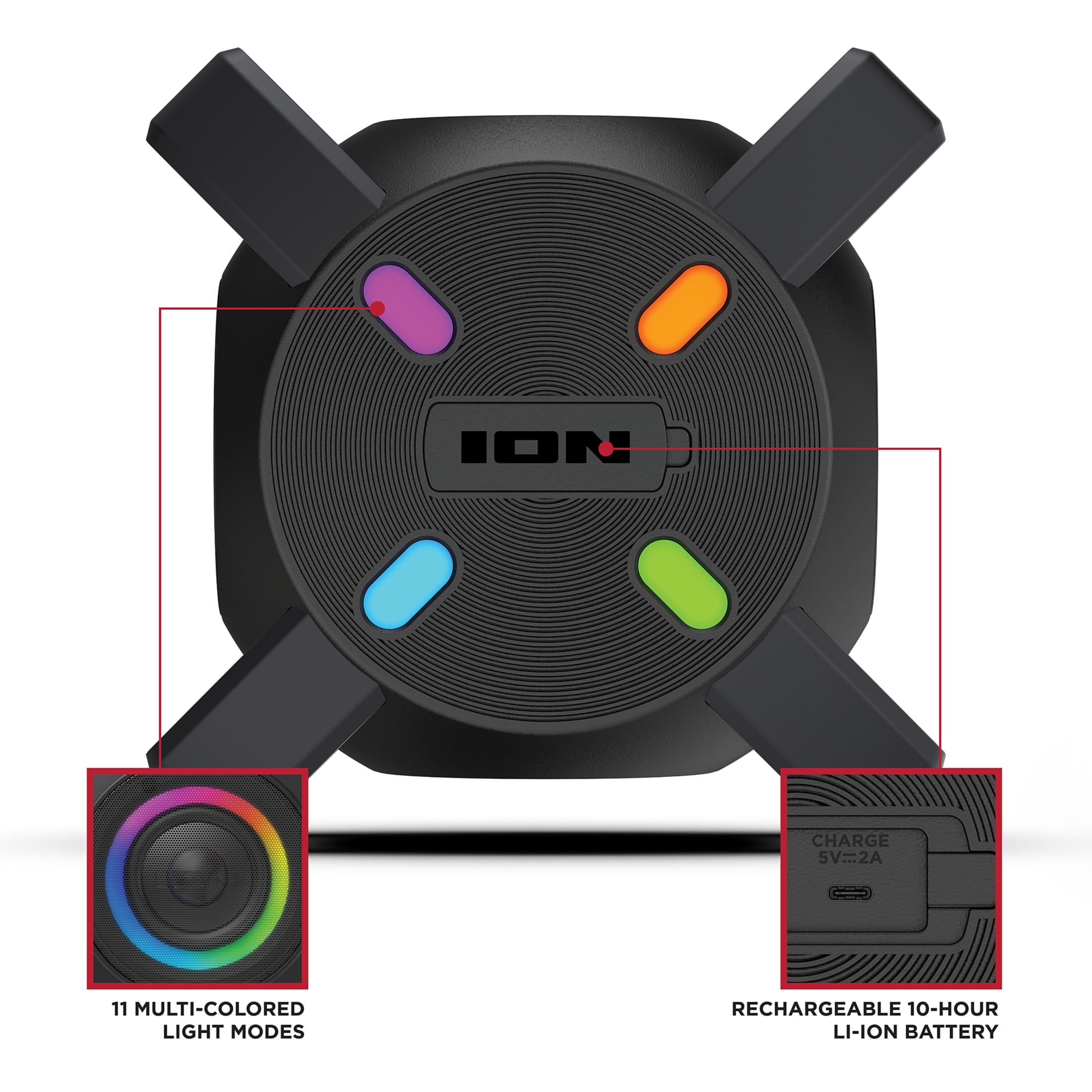 ION Audio Wave Rider X — Waterproof Floating Bluetooth Speaker for Pool, Beach & Outdoor Parties