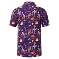 thumbnail image 3 of Men's Golf Polo Shirts Funny Halloween Golf Polo Shirts Short Sleeve Pumpkin Ghost Shirts for Men (Purple S), 3 of 4