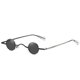 thumbnail image 2 of Qarigey Gafas de sol redondas Vintage Protección solar Marco de metal Portátil Moda Citas Compras Gafas de viaje Gafas decorativas Lentes Negro 1 Qarigey AP012744-01, 2 of 6
