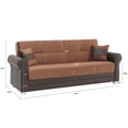 thumbnail image 6 of Ottomanson Convertible Sleeper Sofa Bed with Hidden Storage, Firm Comfort Couch, Brown, 6 of 7