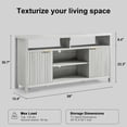 thumbnail image 5 of OAKHAM Tv Stands for 65 Inch Tv, Mid Century Modern Entertainment Center, TV Console with Fluted Doors Cabinet, Media Console with Storage, Pale Oak, 5 of 8