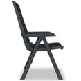 thumbnail image 3 of vidaXL Chaises de Jardin Inclinables 2 Pcs Plastique Anthracite, 3 of 5