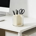 thumbnail image 4 of JZCHUNTOY 1 Piece Pen Holder, Rotating Desktop Storage Box, Compartment Makeup Brush Storage Barrel, Stable Anti-Fall Multi-Functional Organizer for Stationery Cosmetics, 4 of 6
