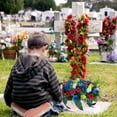 thumbnail image 5 of Artificial Cemetery Flowers - Realistic Silk Rose Bouquet with Headstone Saddle, Outdoor Grave Decorations, Non-Fading Colors for Memorials & Gravesites, 5 of 5