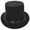 Black-L, variant on Roll Trim Top Hat for Female Male Stage Performances Gentleman Hat Theme Party Masquerade Dress Up Headwear Nonwoven Hat