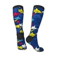 thumbnail image 5 of Lsque Cartoon Shark Printed Crew Socks Men's Women's LightWeight Thin Casual Calf Socks ,Knee High Socks,Cotton Socks, 5 of 9
