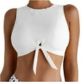 thumbnail image 2 of Sakmal Bathing Suits for Women Plus Size White Swimwear Tops Wireless Sexy Women Swimsuit, 2 of 5
