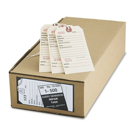 UPC: 0071709150303 | Avery Repair Tags  Manila  Strung  5-1/4  x 2-5/8  500 Tags (15030)