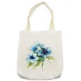 thumbnail image 1 of Watercolor Flower Tote Bag, Pale Colored Summer Season Leaves Bouquet Nature Image Print, Cloth Linen Reusable Bag for Shopping Books Beach and More, 16.5" X 14", Cream, by Ambesonne, 1 of 2