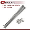 thumbnail image 5 of Unique Bargains 12 Set 14G Bicycle Spokes 14G Bike Wheel Spoke 304 Stainless Steel Silver Tone-149mm, 5 of 7