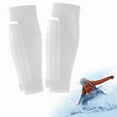 thumbnail image 2 of Ferjadq Ski Guards for Women Men Skiing Shin Guard Pads Socks Compression Elastic Anti Collision Protect Legs Guards for Snowboarding Football Soccer White XS, 2 of 8