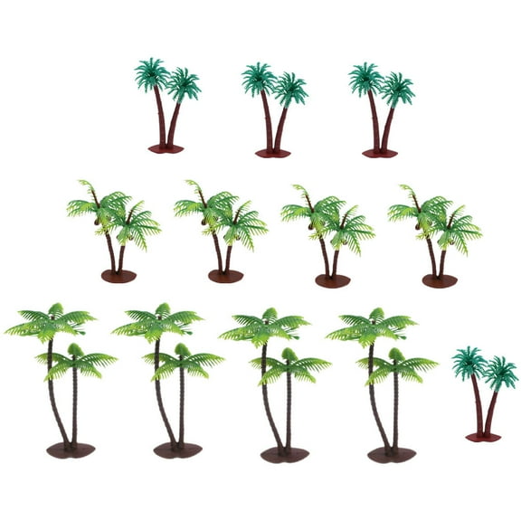 SWETRACE 12Pcs Miniature Palm Tree Model Plastic Landscape Decoration for DIY Enthusiasts Indoor and Outdoor Use