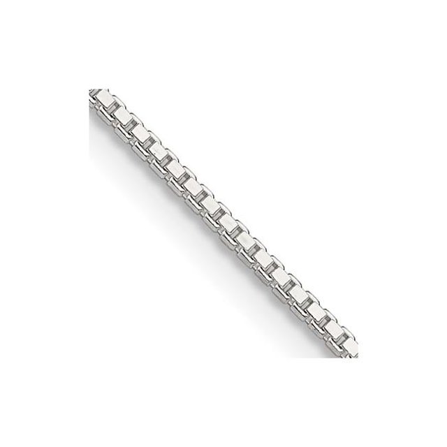 Quality Gold QBX024E-22 Sterling Silver 1.25 mm Box Chain with 4 in. Extension