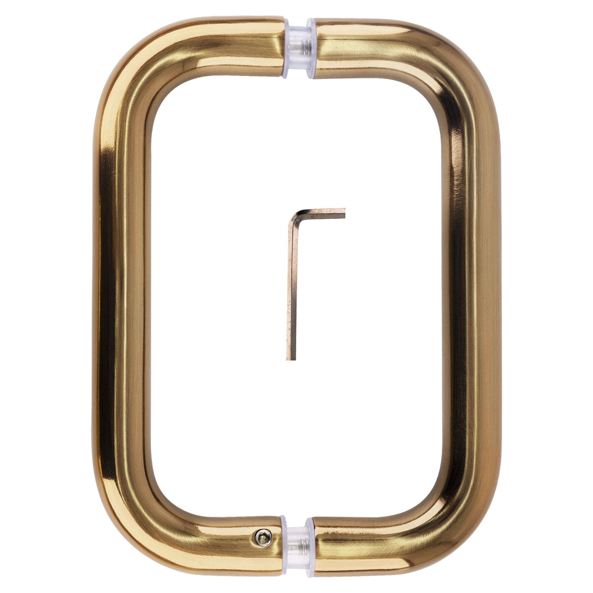 CRL BPD6ABR Antique Brass 6" Back-to-Back Solid Brass 3/4" Diameter Pull Handles Without Metal Washers