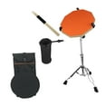 thumbnail image 1 of Juego de almohadillas de batería portátiles con soporte de batería silencioso para principiantes y adultos que practican naranja, 1 of 9