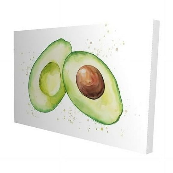 Begin Home Decor 2080-2030-GA80 20 x 30 in. Watercolor Open Avocado-Print on Canvas