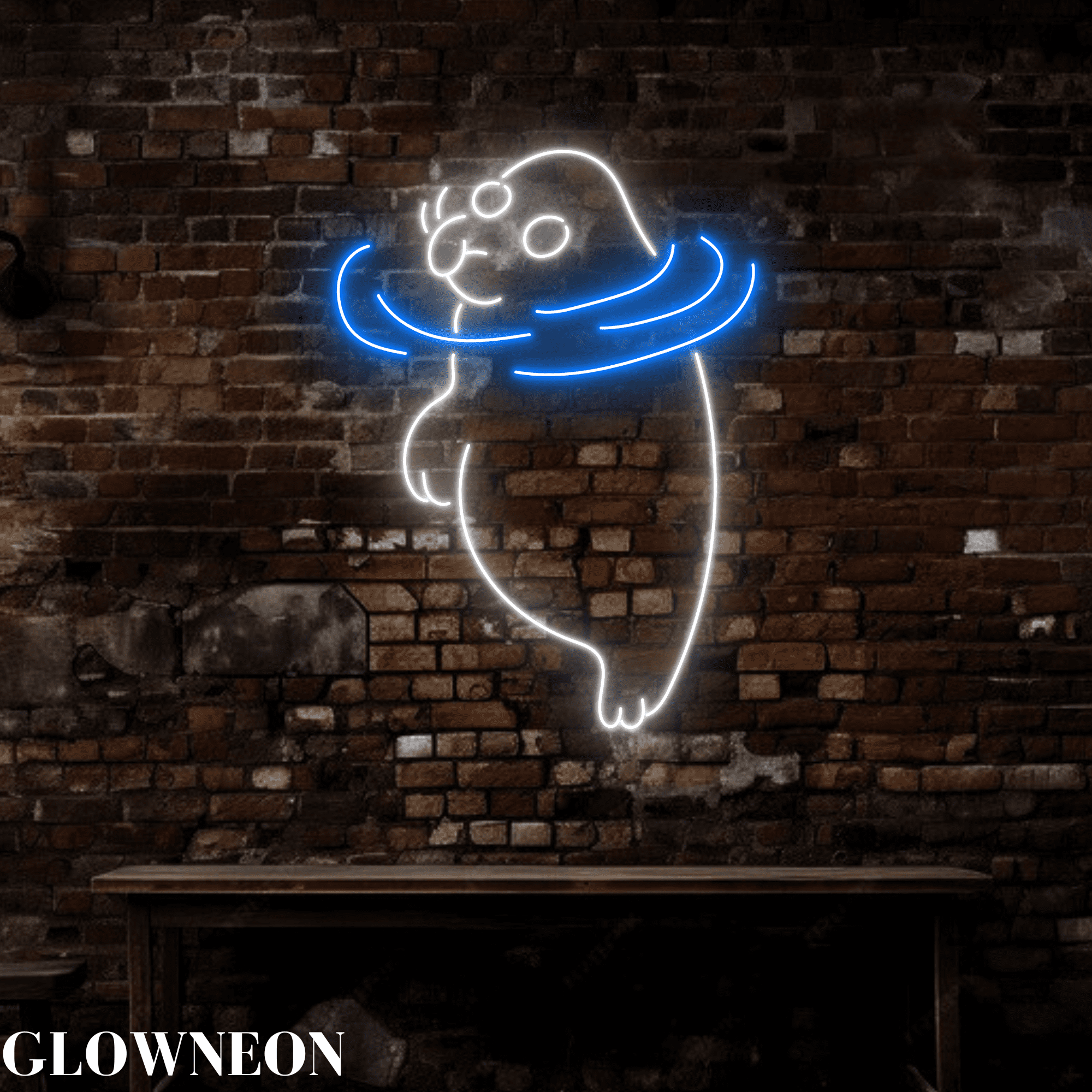 Glowneon Cute Seal Neon Sign, Seal Led Sign, Seal Wall Art Led Light