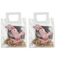 thumbnail image 4 of BIMZUC 2pcs Bags Transparent Gift Bag Sturdy Bottom Handbag for Birthday Christmas Gift Packaging Small (7.1 in / 18 cm), 4 of 4