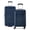 Navy Blue, variant on Securitech Asphalt 2-Piece Spinner Luggage Set, Carry-on & Trunk, Silver