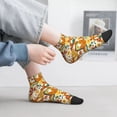 thumbnail image 4 of Salouo Vintage Floral Pattern Unisex Middle Tube Socks,Middle-Finger Knee High Socks Over The Calf Tube Stocking Crew Stockings for Women and Men Tube Socks, 4 of 8
