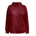 thumbnail image 5 of Baqcunre sweatshirt for women Womens Oversized Hoodies Sweatshirts Fleece Hooded Pullover Tops Sweaters Casual Comfy Fall Fashion Outfits Clothes 2024 Red,S, 5 of 6