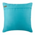 thumbnail image 3 of Fundas de almohada azul turquesa, con textura y pliegues, de color liso, de 35 x 35 cm (14 x 14 pulgadas), cuadradas de ante sintético, a rayas - Turquesa contemporáneo, 3 of 5