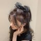 thumbnail image 1 of TEHAUX 1Ud Net Yarn Hair Clip Negro Ligero Con Moño Para Complemento De Peinado Fino, 1 of 8