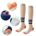 thumbnail image 3 of Whataatahia Calcetines deportivos hasta la rodilla azul cielo blanco marino, 3 of 5