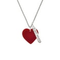 thumbnail image 2 of Delight Jewelry Acrylic 1" Maroon Heart Silvertone Live the Life You Have Imagined Bar Charm Necklace, 23", 2 of 4