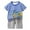 Sky Blue, variant on Baby Boy Outfit Boys Summer Cute Cartoon Print Short Sleeve Tops Shorts Casual Suit Baby Boy Clothes Blue 18-24Months