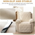 thumbnail image 6 of CJC Plush Recliner Chair Cover, Lazy Boy Chair Cover, Soft Washable Recliner Cover with Anti-Slip Elastic Straps, Pet-Friendly & Machine Washable, Off-white, 6 of 10