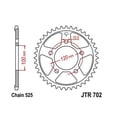 thumbnail image 2 of JT Steel Rear Sprocket 42T for Street APRILIA RSV1000 Mille/R/Factory 2004-2011, 2 of 4