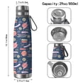 thumbnail image 3 of Modern 29oz Stainless Steel Insulated Thermos with Tea Filter, 360° Printed Travel Bottle, Leakproof BPA-Free Flask with Anti-Slip Base, 304 Inner & 201 Outer, Vacuum Cup, 3 of 6