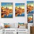 thumbnail image 4 of Designart "Contemporary Delhi Riverside Art" City Floater Framed Canvas Wall Art, 4 of 5